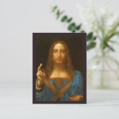 SALVATOR MUNDI FINE ART PRINT BRIEFKAART (Staand voorkant)