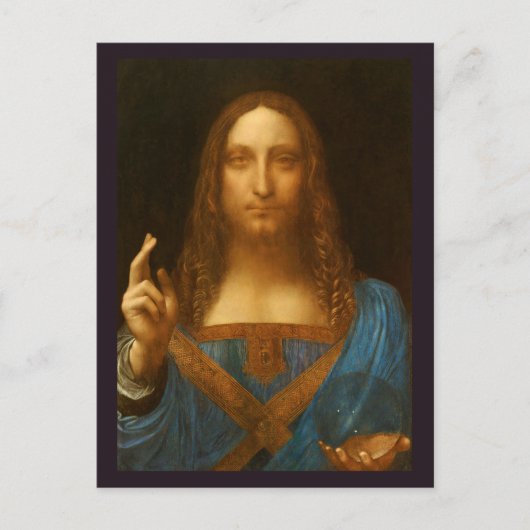 SALVATOR MUNDI FINE ART PRINT BRIEFKAART (Voorkant)