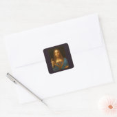 SALVATOR MUNDI FINE ART PRINT VIERKANTE STICKER (Envelop)