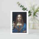 Salvator Mundi, Jezus Christus, Leonardo da Vinci Briefkaart (Staand voorkant)
