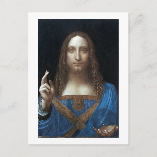 Salvator Mundi, Jezus Christus, Leonardo da Vinci Briefkaart (Voorkant)