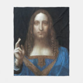 Salvator Mundi, Jezus Christus, Leonardo da Vinci Fleece Deken (Voorkant)