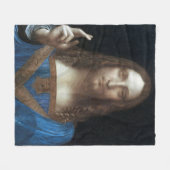 Salvator Mundi, Jezus Christus, Leonardo da Vinci Fleece Deken (Voorkant (Horizontaal))