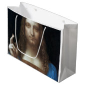 Salvator Mundi, Jezus Christus, Leonardo da Vinci Groot Cadeauzakje (Voorkant Gekanteld)