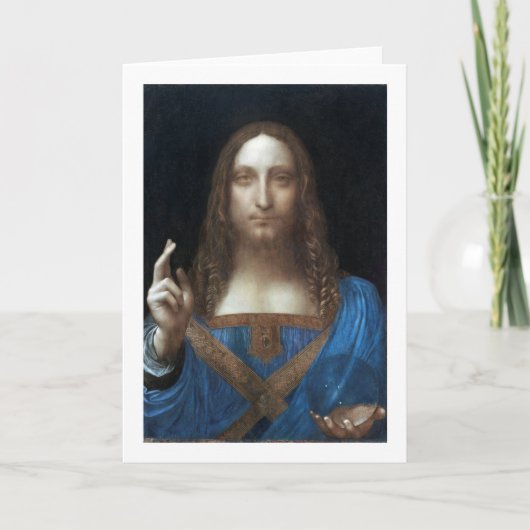 Salvator Mundi, Jezus Christus, Leonardo da Vinci Kaart (Voorkant)
