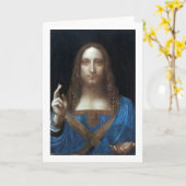 Salvator Mundi, Jezus Christus, Leonardo da Vinci Kaart (Gele Bloem)