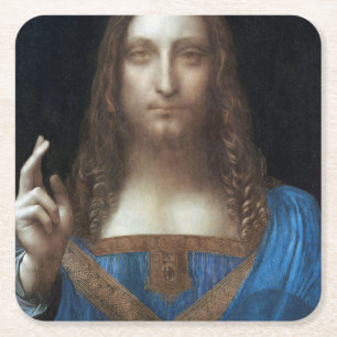 Salvator Mundi, Jezus Christus, Leonardo da Vinci Kartonnen Onderzetters