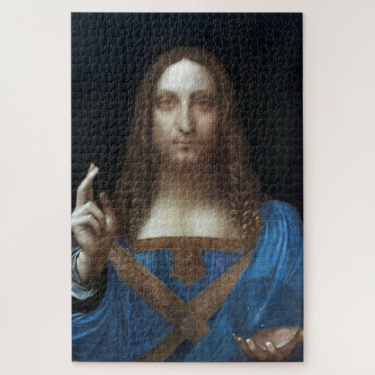 Salvator Mundi, Jezus Christus, Leonardo da Vinci Legpuzzel (Verticaal)