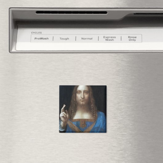 Salvator Mundi, Jezus Christus, Leonardo da Vinci Magneet (Insitu (Vaatwasser))