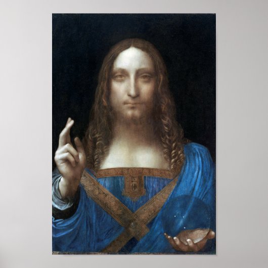 Salvator Mundi, Jezus Christus, Leonardo da Vinci Poster (Voorkant)