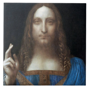 Salvator Mundi, Jezus Christus, Leonardo da Vinci Tegeltje
