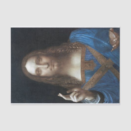 Salvator Mundi, Jezus Christus, Leonardo da Vinci Tissuepapier (Voorkant)