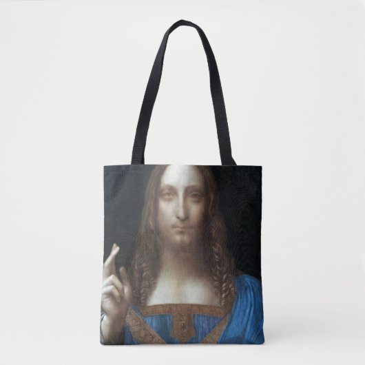 Salvator Mundi, Jezus Christus, Leonardo da Vinci Tote Bag (Voorkant)
