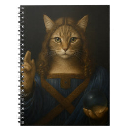 Salvator Mundi Kat Renaissance Parodie Kunst Notitieboek