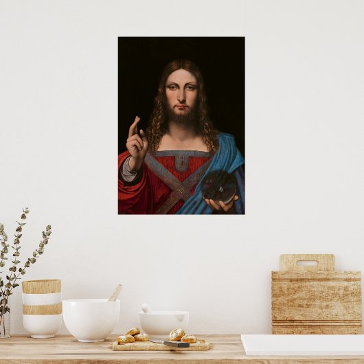 Salvator Mundi Poster (Keuken)