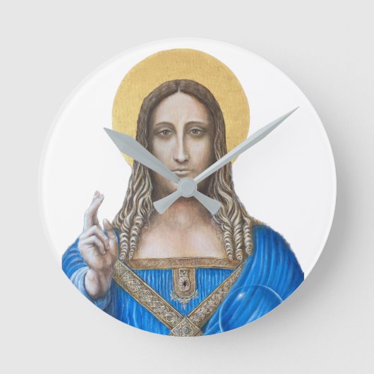 Salvator Mundi  Ronde Klok (Voorkant)