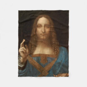 Salvator Mundi (Savior of the World) (da Vinci) Fleece Deken
