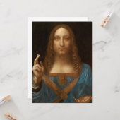 Salvator Mundi (Savior of the World) (da Vinci) Kaart (Voorkant / Achterkant in situ)