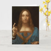 Salvator Mundi (Savior of the World) (da Vinci) Kaart (Gele Bloem)