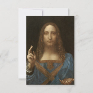 Salvator Mundi van Leonardo da Vinci Bedankkaart