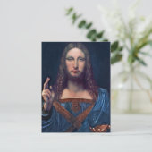 Salvator Mundi van Leonardo da Vinci Briefkaart (Staand voorkant)