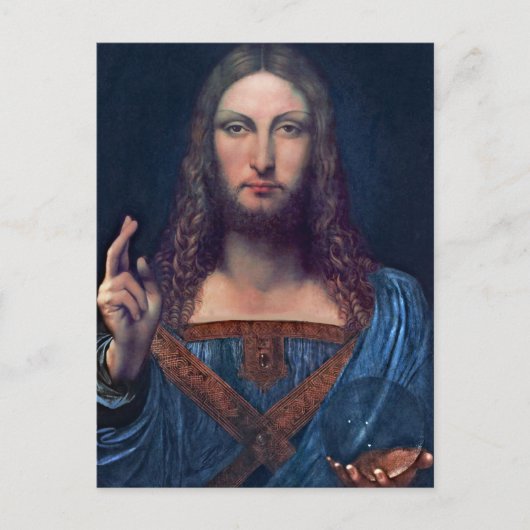 Salvator Mundi van Leonardo da Vinci Briefkaart (Voorkant)