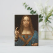 Salvator Mundi (van Leonardo da Vinci) Briefkaart (Staand voorkant)