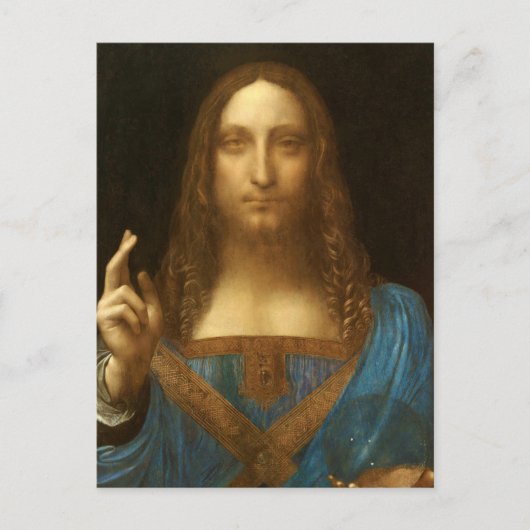 Salvator Mundi van Leonardo da Vinci (c1500) Briefkaart (Voorkant)