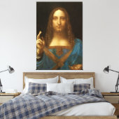 Salvator Mundi van Leonardo da Vinci (c1500) Canvas Afdruk (Insitu (Slaapkamer))