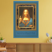 Salvator Mundi van Leonardo da Vinci c 1500 Canvas Afdruk (Insitu (Woonkamer))