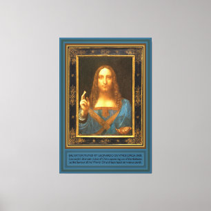 Salvator Mundi van Leonardo da Vinci c 1500 Canvas Afdruk
