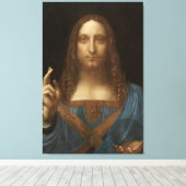 Salvator Mundi van Leonardo da Vinci Canvas Afdruk (Insitu (Houten vloer))