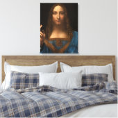 Salvator Mundi van Leonardo da Vinci Canvas Afdruk (Insitu (Slaapkamer))