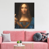 Salvator Mundi van Leonardo da Vinci Canvas Afdruk (Insitu (Woonkamer))