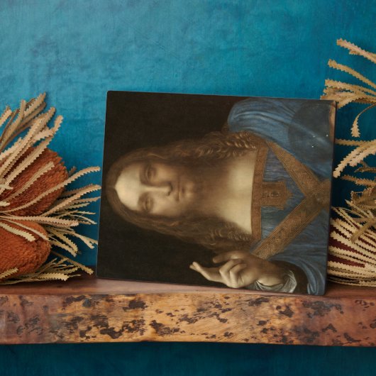 Salvator Mundi van Leonardo da Vinci Fotoplaat (Zijkant)