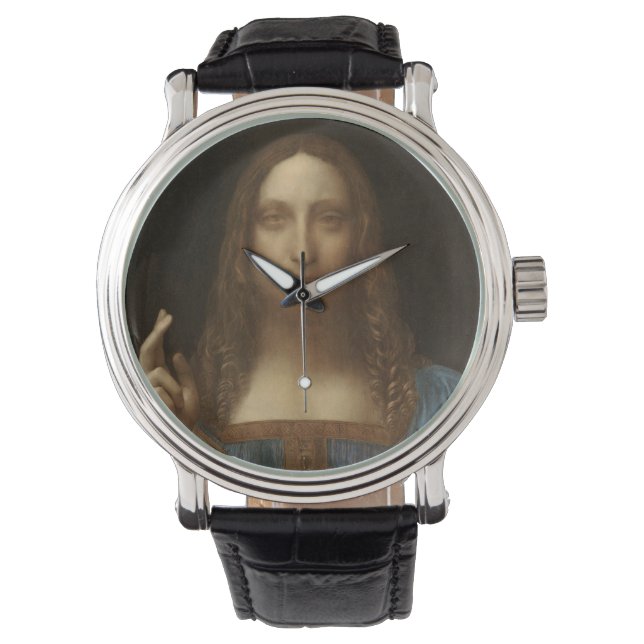 Salvator Mundi van Leonardo da Vinci Horloge (Voorkant)