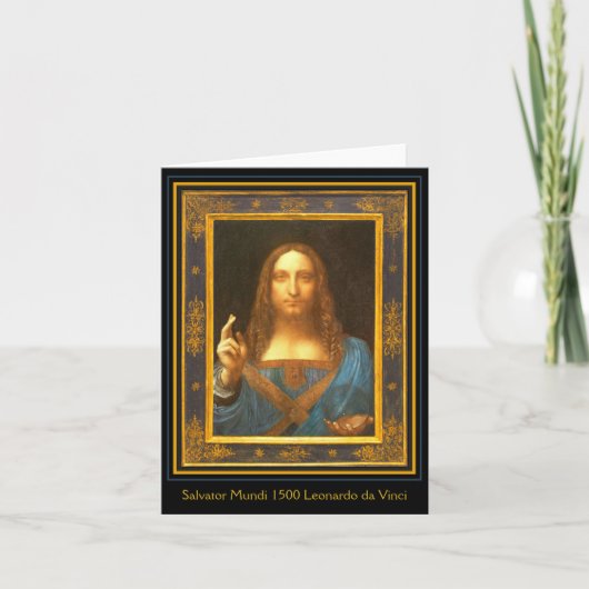 Salvator Mundi van Leonardo da Vinci Kaart (Voorkant)