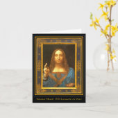 Salvator Mundi van Leonardo da Vinci Kaart (Gele Bloem)
