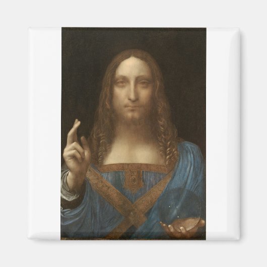 Salvator Mundi van Leonardo da Vinci Magneet (Voorkant)