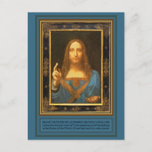 Salvator Mundi van Leonardo da Vinci ongeveer 1500 Briefkaart