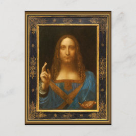 Salvator Mundi van Leonardo da Vinci ongeveer 1500 Briefkaart