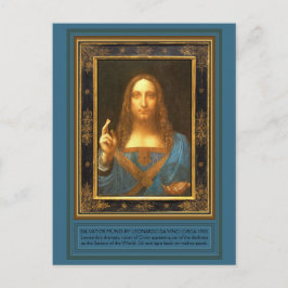 Salvator Mundi van Leonardo da Vinci ongeveer 1500 Briefkaart