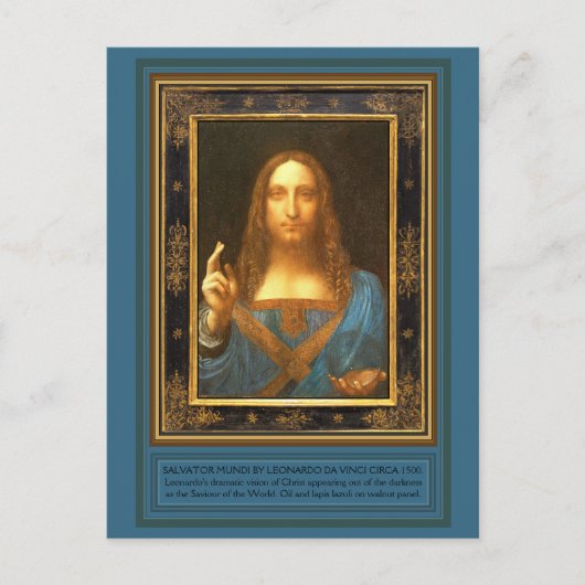Salvator Mundi van Leonardo da Vinci ongeveer 1500 Briefkaart (Voorkant)