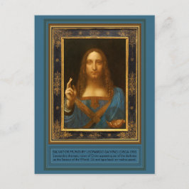 Salvator Mundi van Leonardo da Vinci ongeveer 1500 Briefkaart