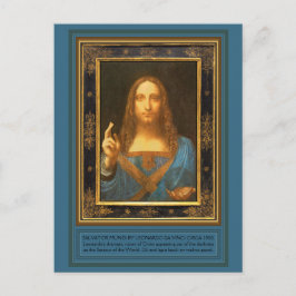 Salvator Mundi van Leonardo da Vinci ongeveer 1500 Briefkaart