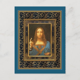 Salvator Mundi van Leonardo da Vinci ongeveer 1500 Briefkaart