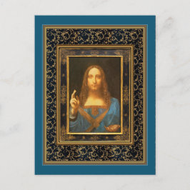 Salvator Mundi van Leonardo da Vinci ongeveer 1500 Briefkaart