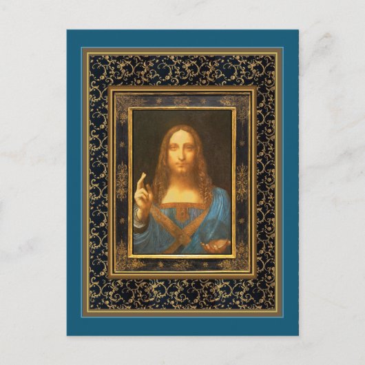 Salvator Mundi van Leonardo da Vinci ongeveer 1500 Briefkaart (Voorkant)