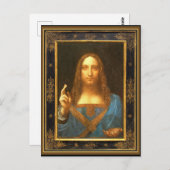 Salvator Mundi van Leonardo da Vinci ongeveer 1500 Briefkaart (Voorkant / Achterkant)