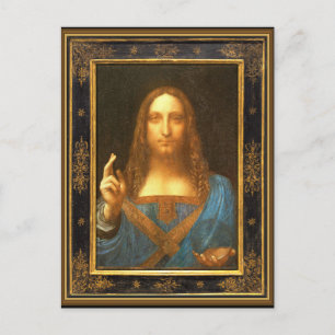 Salvator Mundi van Leonardo da Vinci ongeveer 1500 Briefkaart